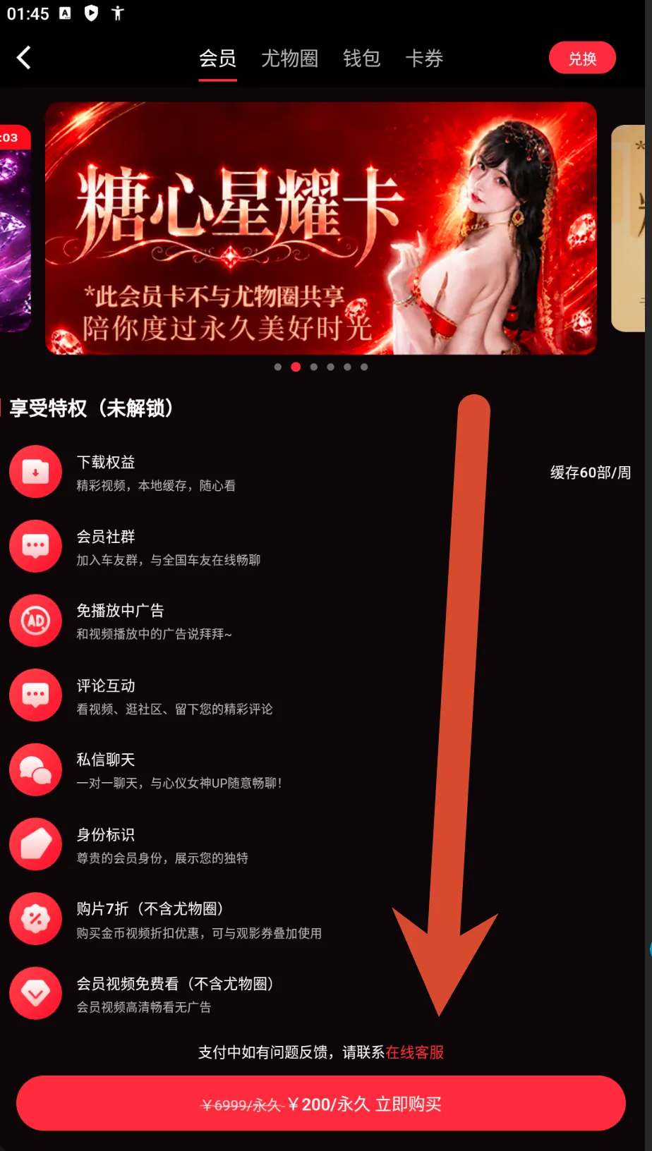 糖心Vlog星耀会员卡价格截图