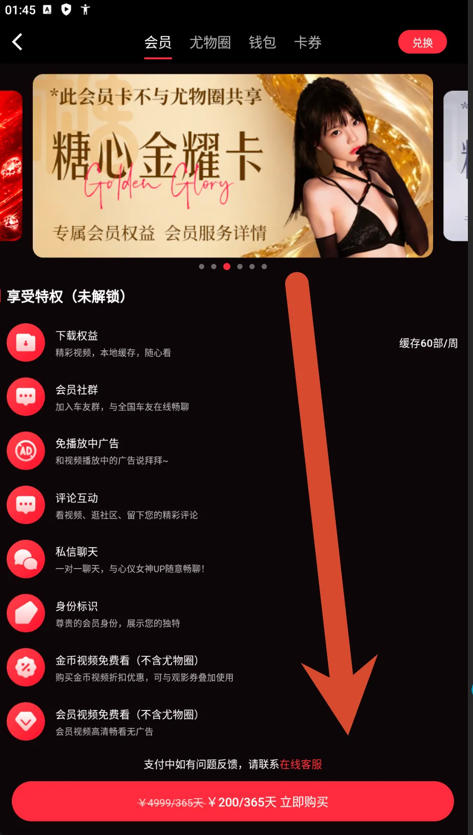 糖心Vlog金耀会员卡价格截图